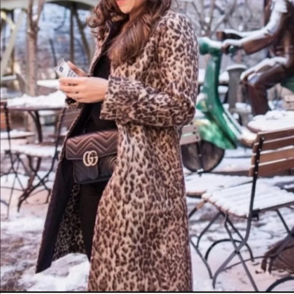 J. Crew Animal Trench Coat Double Leopard 00 Wool Textured - Picture 4 of 13